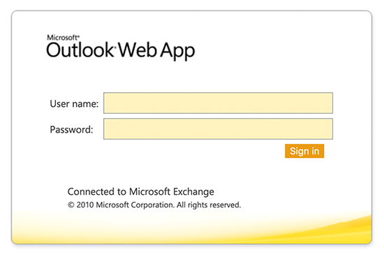 Example: OWA for Exchange 2010