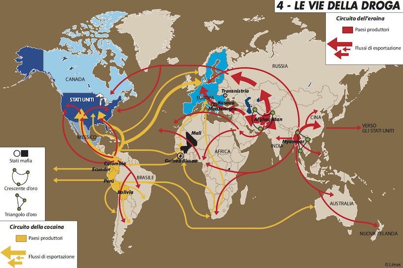 Drug market routes