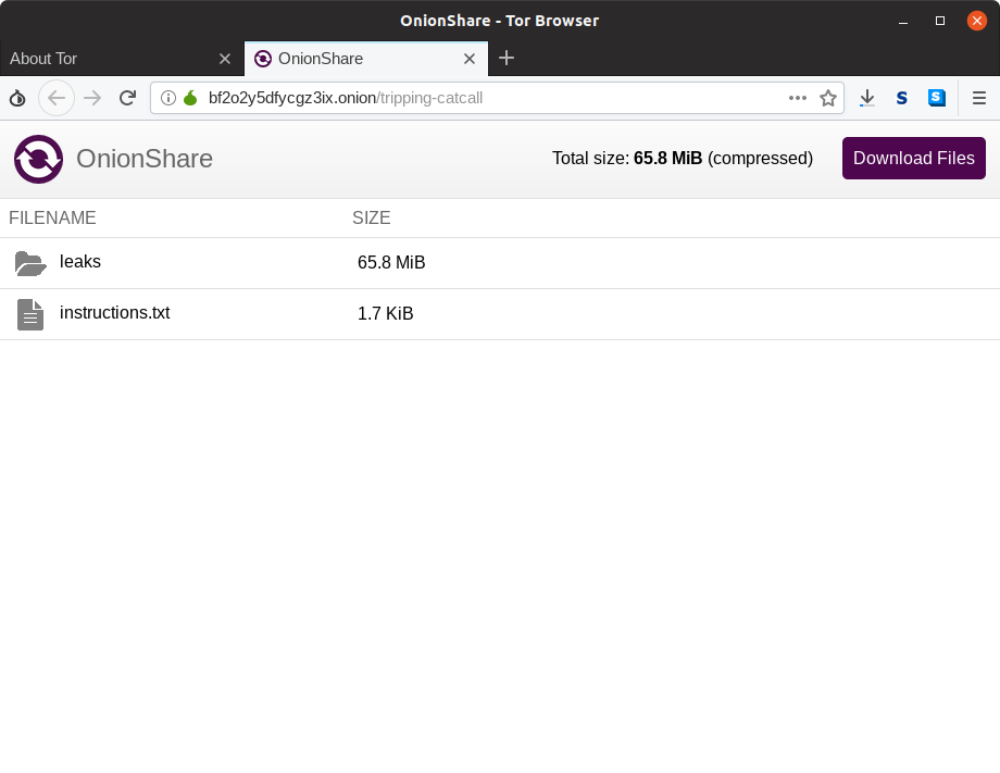 Share mode Tor Browser