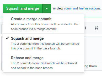 squash and merge